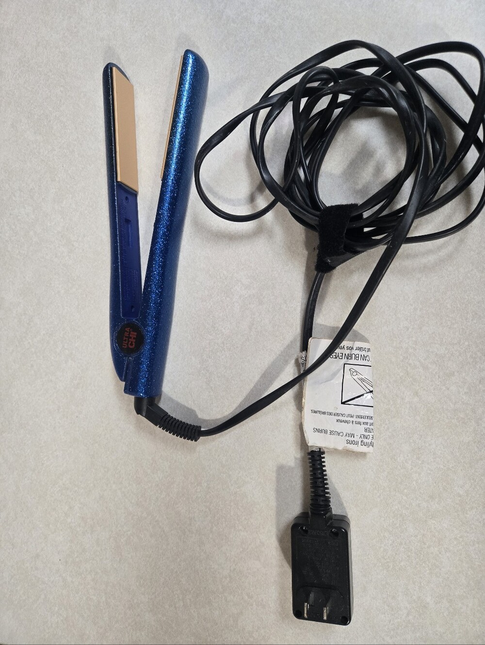Chi Blue Sparkle Glitter Hair Straightener Limited Edition